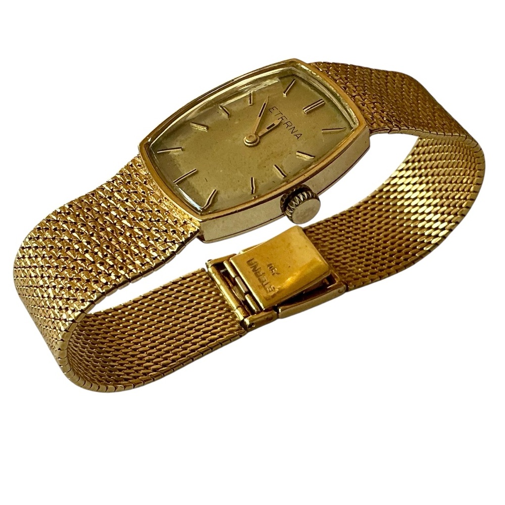 ETERNA 18K Yellow Gold Vintage Womans Watch - circa 48 grams tw - Family Estate